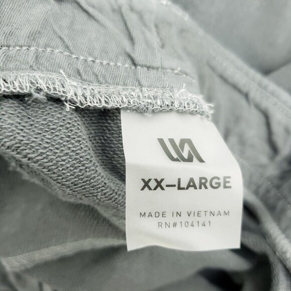 NWT VRST Men's 7'' Washed Twill Terry Short Size 2XL Gray/Black NEW - Picture 7 of 10